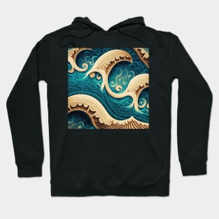 shark tooth great wave Hoodie